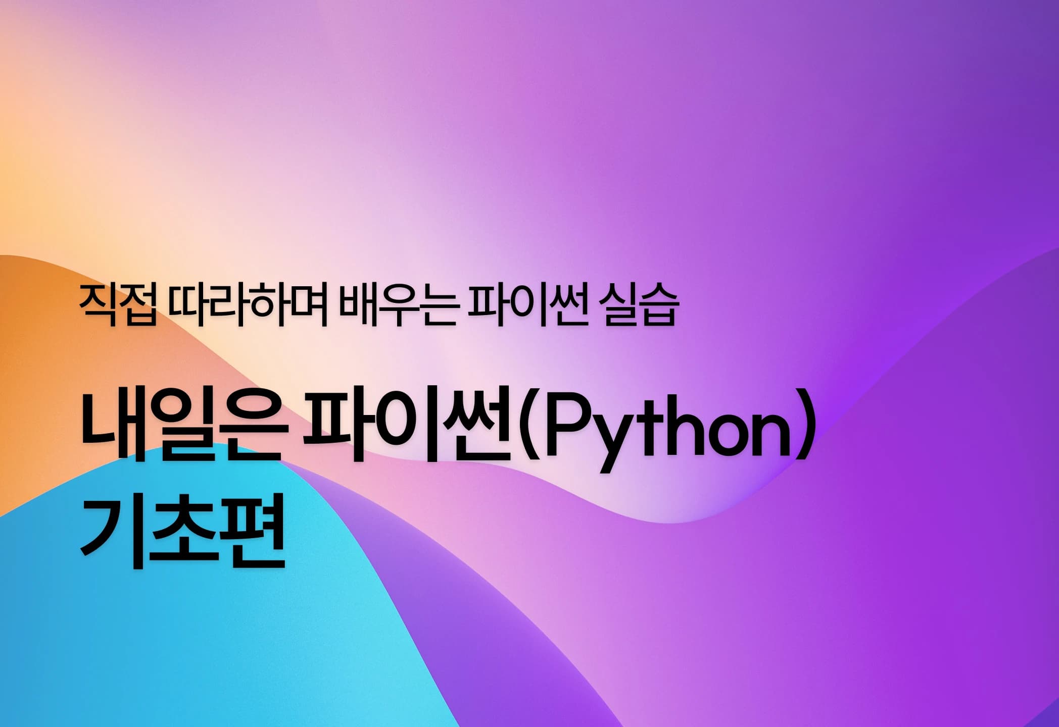 내일은 파이썬(Python) - 기초편