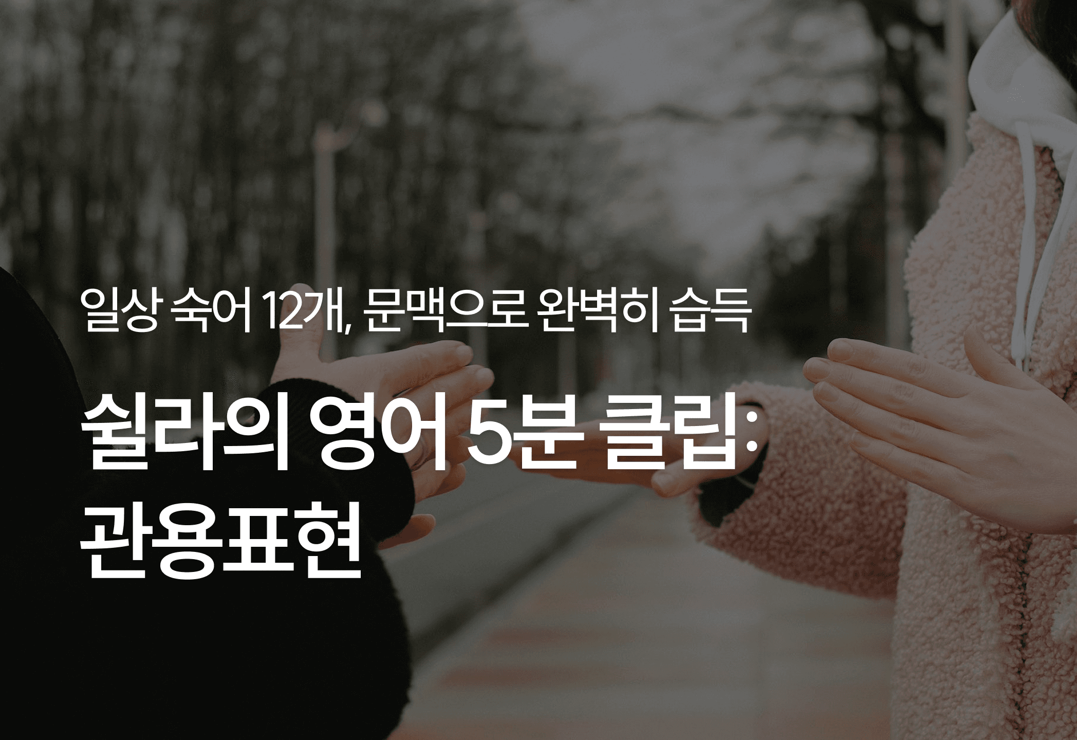쉴라의 영어 5분 클립: 관용표현